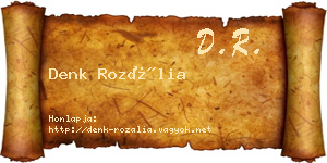 Denk Rozália névjegykártya